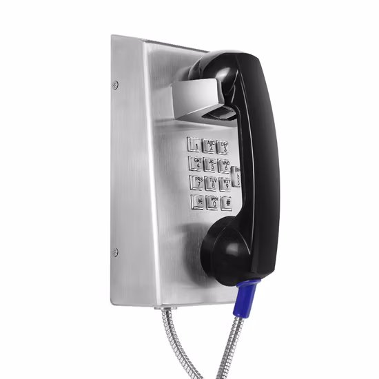 Téléphone mural avec contrôle du volume du combiné pour prison, prison, aéroport