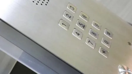 Téléphones analogiques/SIP pour salle blanche, téléphone d'ascenseur encastré avec corps et clavier en acier inoxydable